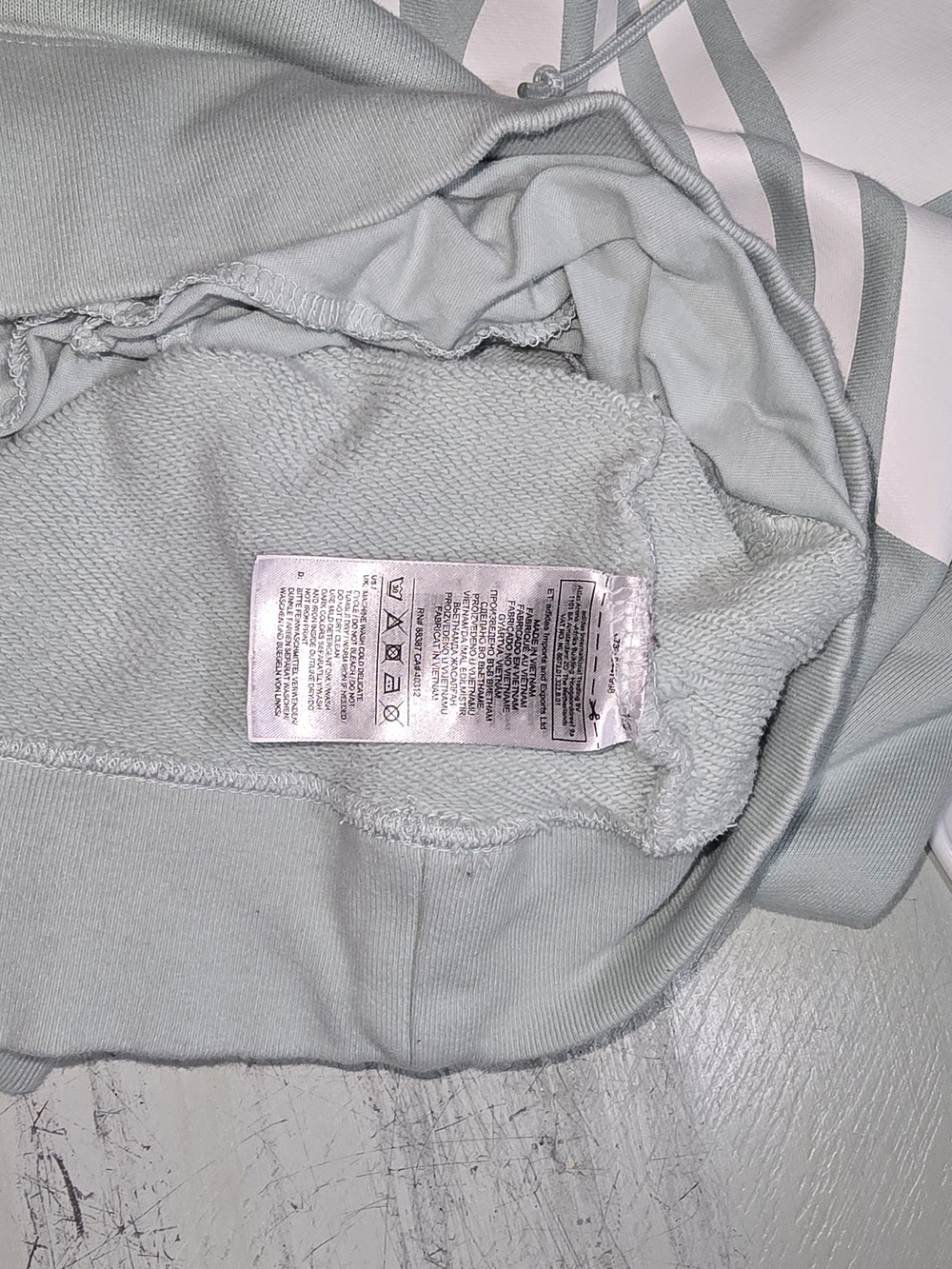 adidas Originals Women’s L Gray Trefoil Logo Pullover Hoodie Sweatshirt - Picture 7 of 12